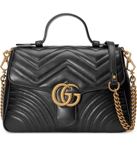 zwarte gucci tas|gucci leather handbags.